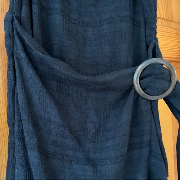 American Eagle women medium black faux wrap sundress - Picture 3 of 12